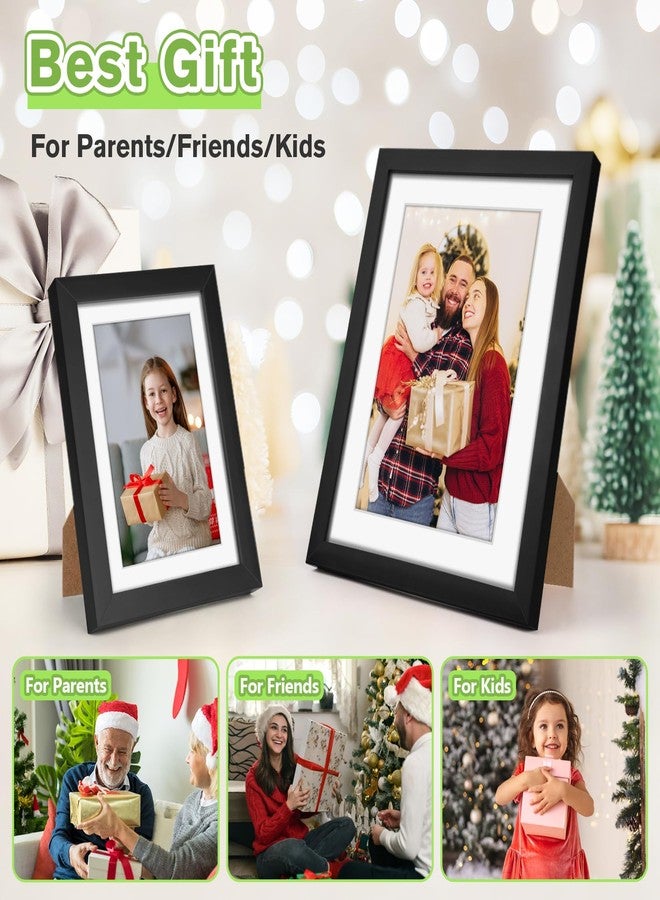 JOYUMY 5x7 Picture Frame Set of 3, Display Pictures 4x6 with Mat or 5x7 Without, Multi Photo Frames Collage for Wall or Tabletop Display, Black - Image 5